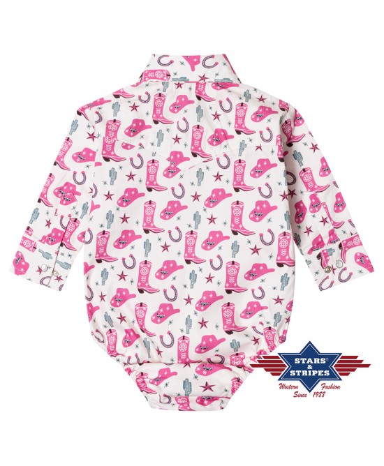 Stars & Stripes - Baby Cowgirl Babygrow Onesie