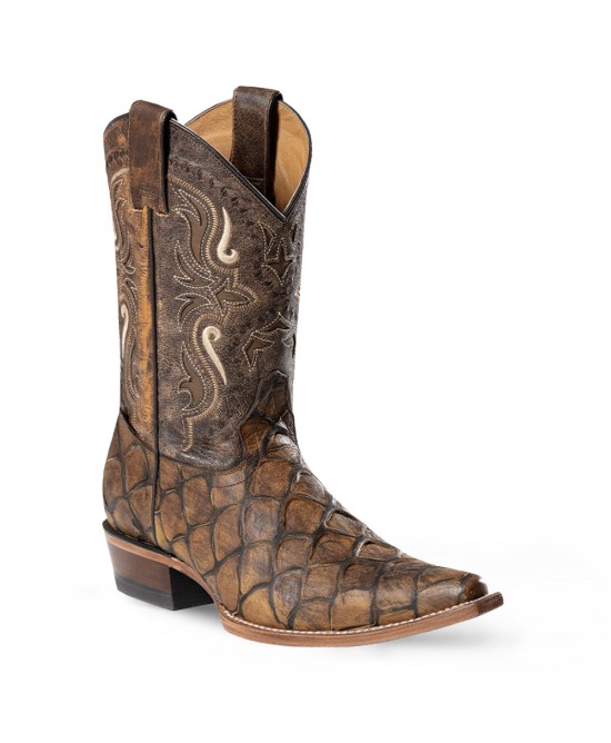 Stars & Stripes - Men's WB-56 Brown Two-Tone Cowboy Boots