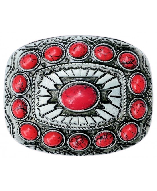 Belt Buckle - Ruby Radiance