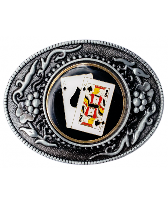 Belt Buckle - Western Playing Cards Poker