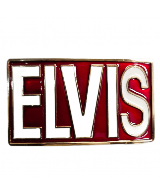 Belt Buckle - Elvis Red Rectangle