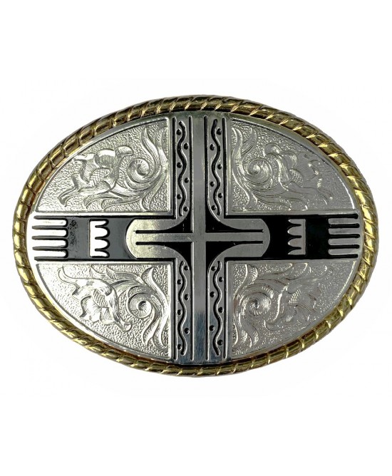 Belt Buckle - Trophy Gold and Silver Plated 