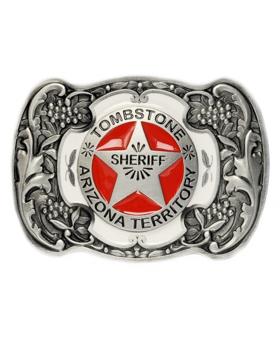 Belt Buckle - Tombstone Sheriff Silver Arizona