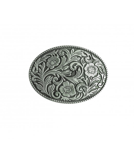 Belt Buckle - Flower Scroll