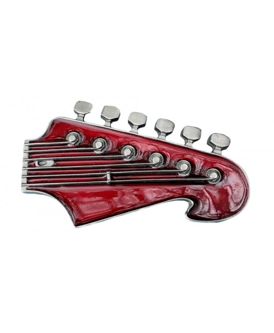 Belt Buckle - Fender Guitar Red