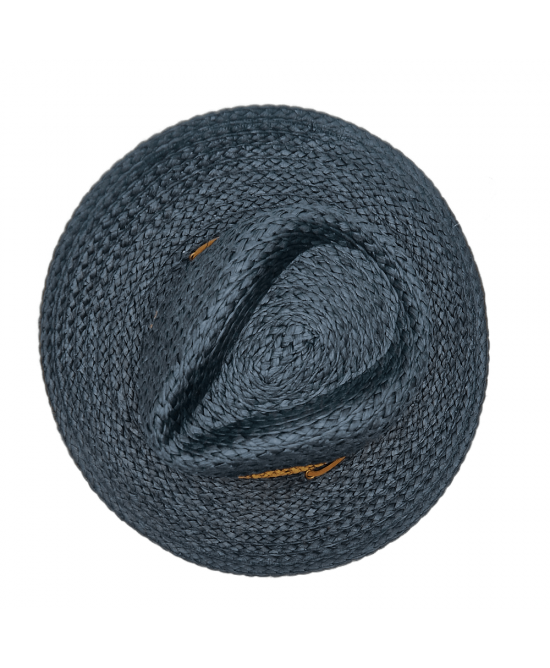 Straw Western Hat in Black with Chin Strap