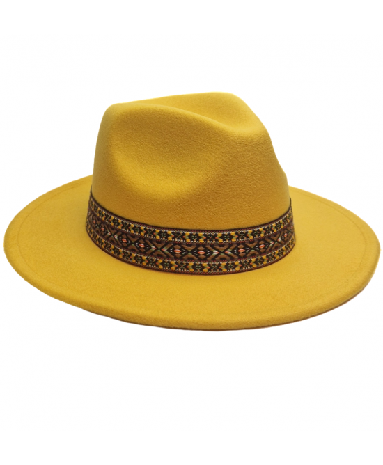 Felt Hat - Yellow - One Size