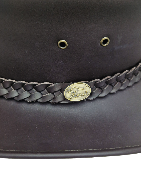 Leather Western Hat - Outback Trailblazer Australian Brown