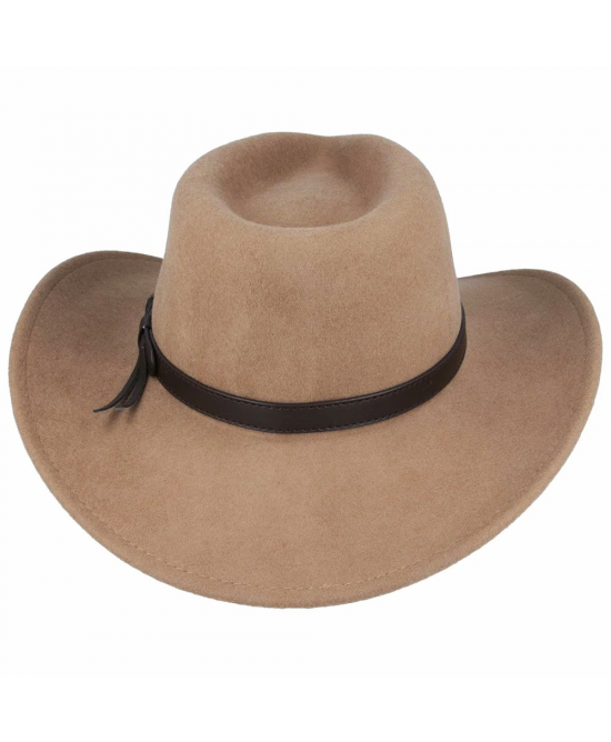 Wool Felt Western Tan Hat