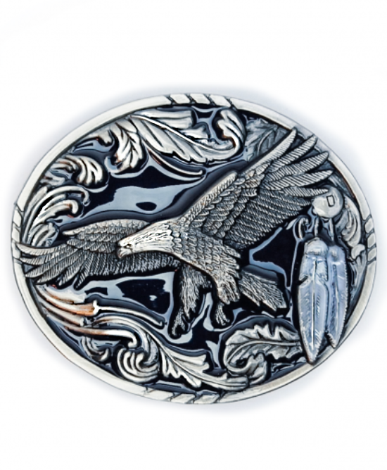 Belt Buckle - Flying Eagle Feather