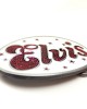 Belt Buckle - Elvis White And Red