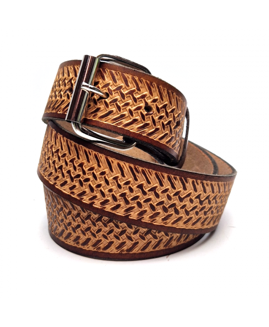 Leather Belt - Weave Pattern