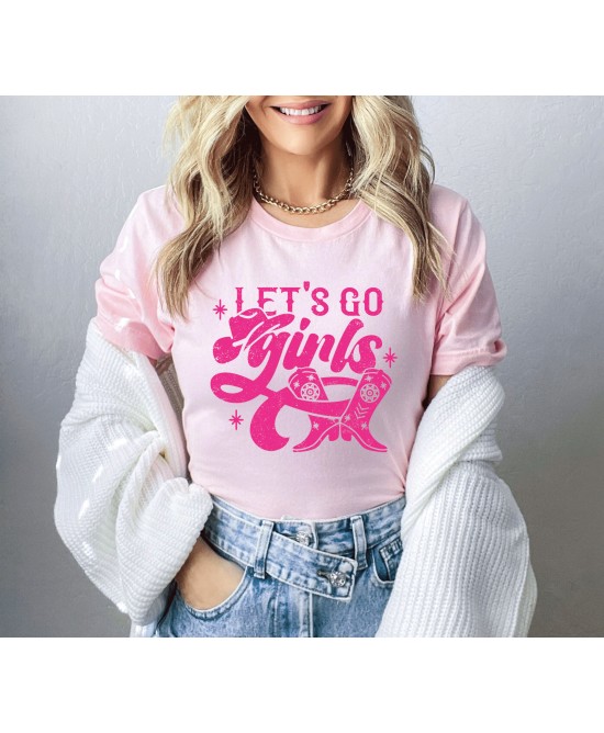 Rootin' Tootin' Tees - Let's Go Girls Pink