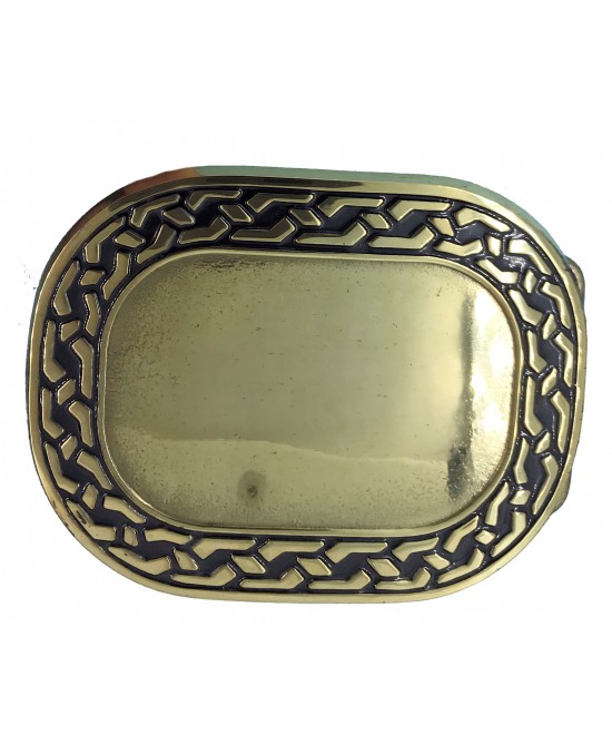 Belt Buckle - Brass Rectangle