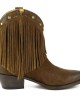 Mayura 2374 Brown Fringes Tabaco Ladies Cowboy Ankle Boots