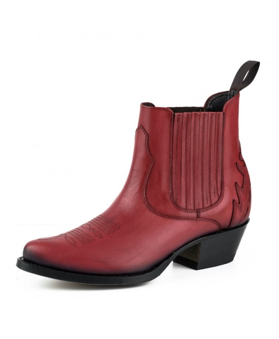 Mayura 2487 Marilyn Red Ladies Cowboy Ankle Boots