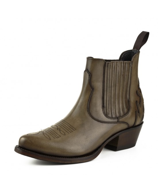 Mayura 2487 Marilyn Taupe Ladies Cowboy Ankle Boots