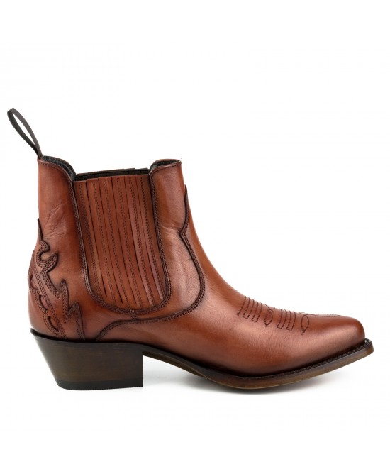 Mayura 2487 Marilyn Cognac Ladies Cowboy Ankle Boots