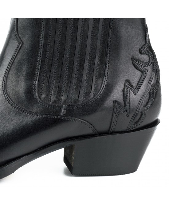 Mayura 2487 Marilyn Negro Ladies Cowboy Ankle Boots