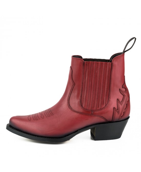 Mayura 2487 Marilyn Red Ladies Cowboy Ankle Boots