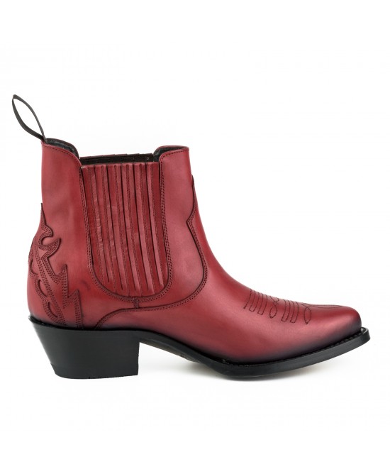 Mayura 2487 Marilyn Red Ladies Cowboy Ankle Boots